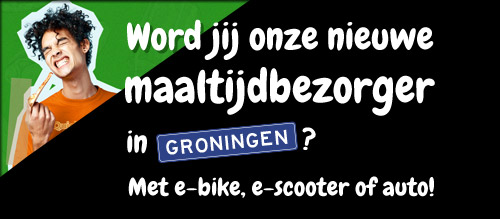 Word maaltijdbezorger in Groningen met e-bike, e-scooter of auto!